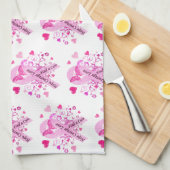 Brustkrebs-Bewusstsein Geschirrtuch (Viertel Falte)