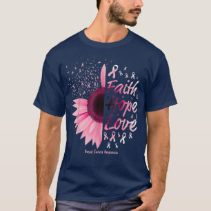 Brustkrebs-Bewusstsein gibt Christliche Hoffnung T-Shirt