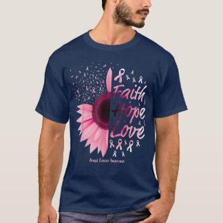 Brustkrebs-Bewusstsein gibt Christliche Hoffnung T-Shirt