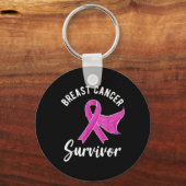Brustkrebs Bewusstsein gibt Frauen überleben Rosa Schlüsselanhänger (Vorderseite)