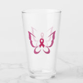 Brustkrebs-Bewusstsein Glas (Vorderseite)