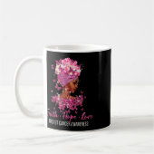 Brustkrebs Bewusstsein Glaube Hoffnung Liebe Butte Kaffeetasse (Links)