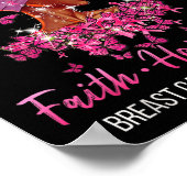 Brustkrebs Bewusstsein Glaube Hoffnung Liebe Butte Poster (Ecke)