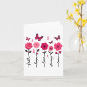 Brustkrebs Bewusstsein Glaube Hoffnung Liebe Stärk Karte (Gelbe Blume)
