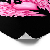 Brustkrebs Bewusstsein Glaubenswillen Ribbon Kampf Poster (Ecke)