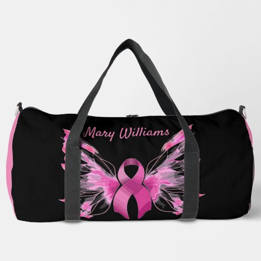 Brustkrebs-Bewusstsein Grosser Duffel-Beutel Duffle Bag (Vorderseite)