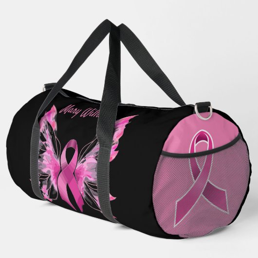 Brustkrebs-Bewusstsein Grosser Duffel-Beutel Duffle Bag (Rechte Ecke)