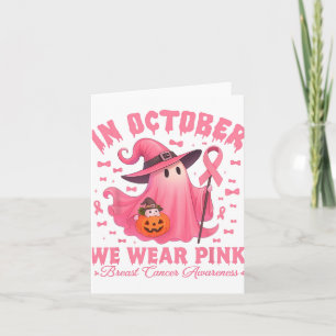 Brustkrebs-Bewusstsein Halloween im Oktober Wir Karte
