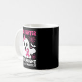 Brustkrebs-Bewusstsein Halloween Pink Ribbon Spoo Kaffeetasse (Vorderseite Links)