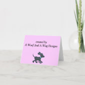 Brustkrebs-Bewusstsein/harte Cookie-Mitteilungskar Karte (Rückseite)