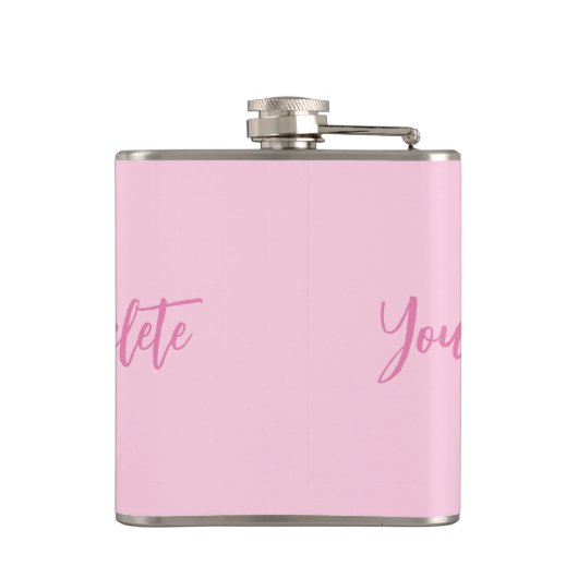 Brustkrebs-Bewusstsein hellrosa, benutzerdefiniert Flachmann (Rückseite)