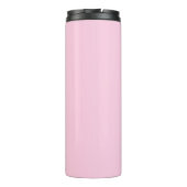 Brustkrebs-Bewusstsein hellrosa Farbe Thermosbecher (Rückseite)