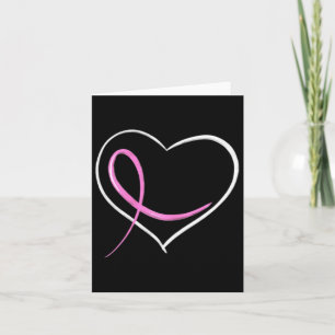 Brustkrebs-Bewusstsein Herzdesign mit rosa Rib Karte