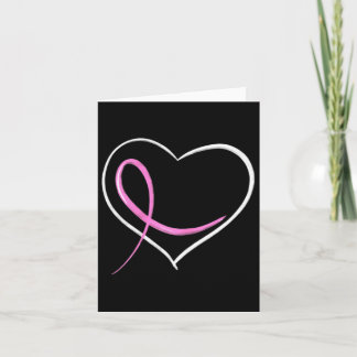 Brustkrebs-Bewusstsein Herzdesign mit rosa Rib Karte