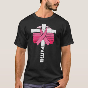 Brustkrebs Bewusstsein Hoffnung Kraft Christlich T-Shirt
