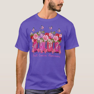 Brustkrebs-Bewusstsein Hoffnung Pink Ribbon Blume  T-Shirt