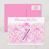 Brustkrebs-Bewusstsein-HOPE_ Postkarte (Vorne/Hinten)