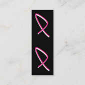 Brustkrebs - Bewusstsein I Mini Visitenkarte (Rückseite)