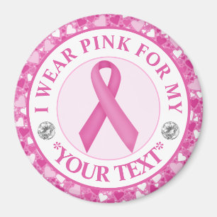 Brustkrebs-Bewusstsein Ich trage Rosa für Magnet