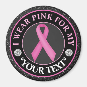 Brustkrebs-Bewusstsein Ich trage Rosa für Magnet