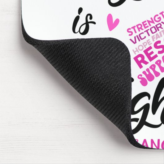 Brustkrebs-Bewusstsein Ihr Kampf ist mein Kampf Mousepad (Ecke)