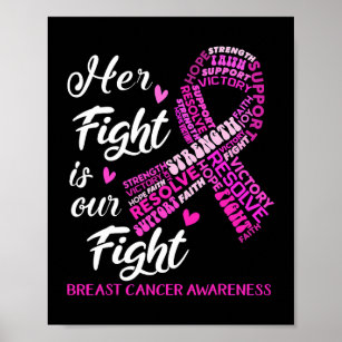 Brustkrebs-Bewusstsein Ihr Kampf ist unser Kampf8 Poster