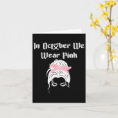 Brustkrebs-Bewusstsein im Oktober trage ich rosa R Karte (Gelbe Blume)