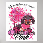 Brustkrebs-Bewusstsein im Oktober tragen wir Pink Poster (Vorne)