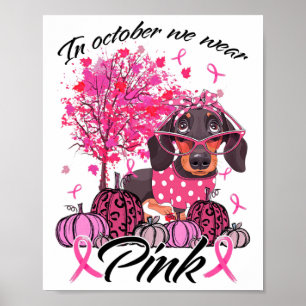 Brustkrebs-Bewusstsein im Oktober tragen wir Pink Poster