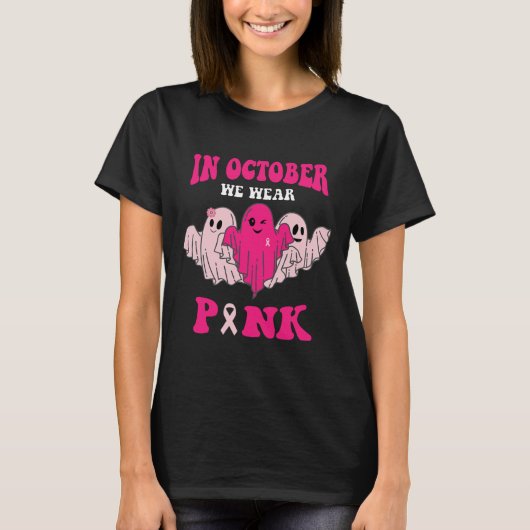 Brustkrebs-Bewusstsein im Oktober tragen wir Pink  T-Shirt (Vorderseite)