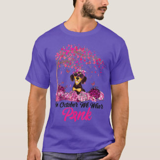 Brustkrebs-Bewusstsein im Oktober tragen wir Pink T-Shirt