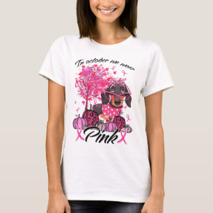 Brustkrebs-Bewusstsein im Oktober tragen wir Pink T-Shirt