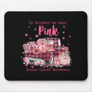 Brustkrebs-Bewusstsein im Oktober tragen wir rosa Mousepad