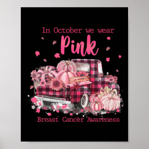 Brustkrebs-Bewusstsein im Oktober tragen wir rosa Poster