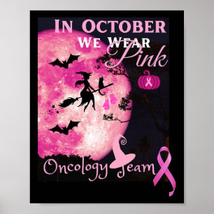 Brustkrebs-Bewusstsein. Im Oktober tragen wir rosa Poster