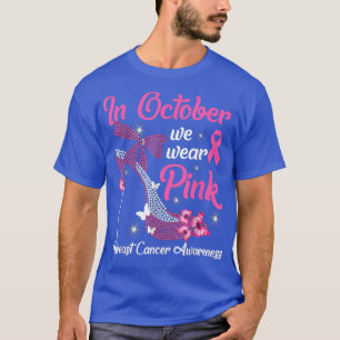 Brustkrebs-Bewusstsein im Oktober tragen wir rosa  T-Shirt
