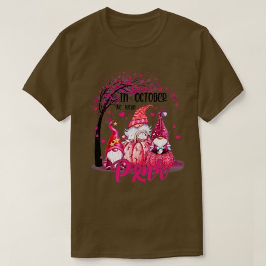 Brustkrebs-Bewusstsein im Oktober tragen wir rosa  T-Shirt (Design vorne)