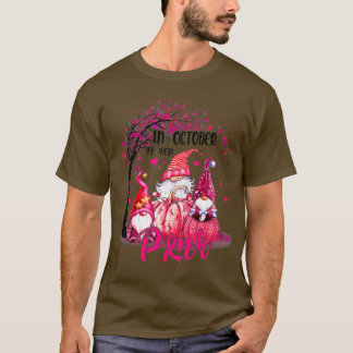 Brustkrebs-Bewusstsein im Oktober tragen wir rosa  T-Shirt