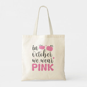 Brustkrebs-Bewusstsein im Oktober tragen wir rosa Tragetasche