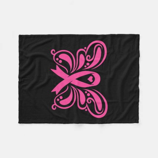 Brustkrebs-Bewusstsein in der Multifunktionsleiste Fleecedecke (Vorderseite (Horizontal))