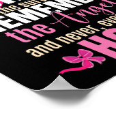 Brustkrebs-Bewusstsein in der Multifunktionsleiste Poster (Ecke)