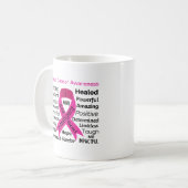 Brustkrebs Bewusstsein Inspiration Tasse (Vorderseite Links)