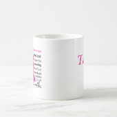 Brustkrebs Bewusstsein Inspiration Tasse (Mittel)