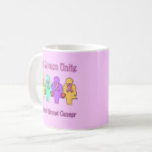 Brustkrebs-Bewusstsein Kaffeetasse (Vorderseite Links)