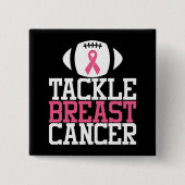 Brustkrebs-Bewusstsein Kämpfen Der rosa Ribbon-Gla Button (Vorderseite)