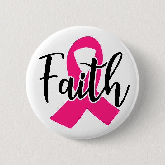 Brustkrebs-Bewusstsein Kämpfen Der rosa Ribbon-Gla Button (Vorderseite)