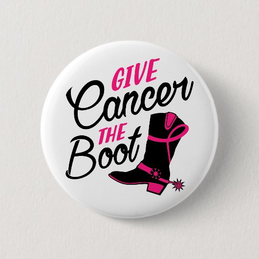 Brustkrebs-Bewusstsein Kämpfen Der rosa Ribbon-Gla Button (Vorderseite)