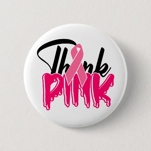 Brustkrebs-Bewusstsein Kämpfen rosa Schleifenschal Button (Vorderseite)