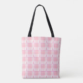 Brustkrebs-Bewusstsein Karo-Tasche, Rosa Tasche (Rückseite)