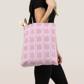 Brustkrebs-Bewusstsein Karo-Tasche, Rosa Tasche (Von Nahem)